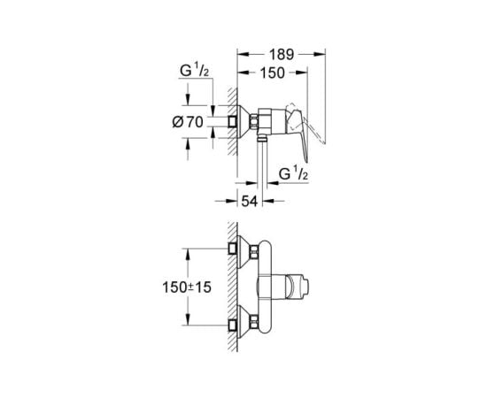 Shower mixer Grohe Start Edge 23347000