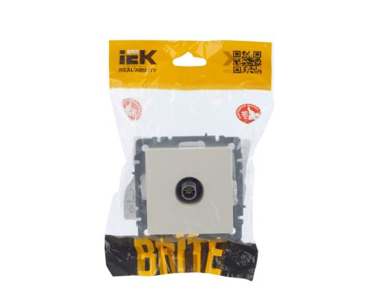 Sockets IEK TV BRITE RTV11-0-BrZh terminal pearl