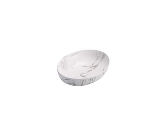 Washbasin Pate Oval N78166MWY-2 Glossy Marble