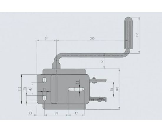 Hand winch Al-ko Compact 900 without cable 1210654