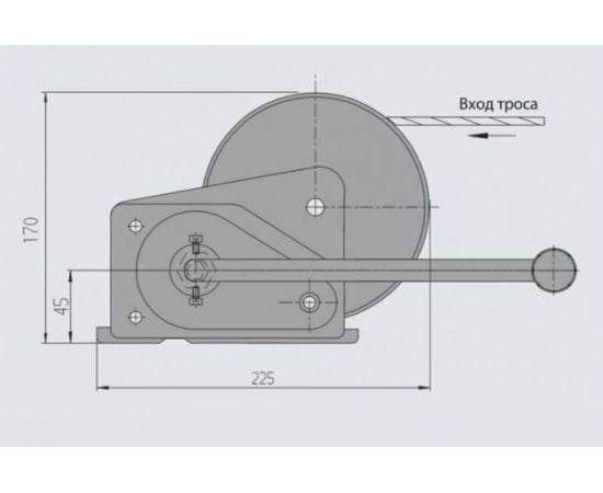 Hand winch Al-ko Compact 900 without cable 1210654