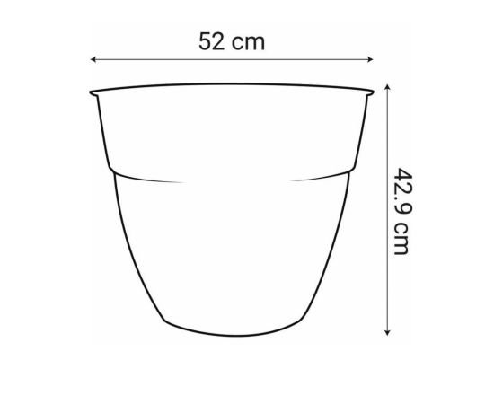 Plastic pot EDA Plastiques POT OSAKA DIAM 52X42,9cm 56,8l