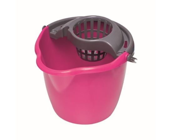 Round plastic bucket with a spin York 12 l