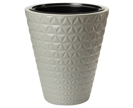 Flower pot FORM PLASTIC Diamond 30 platinum