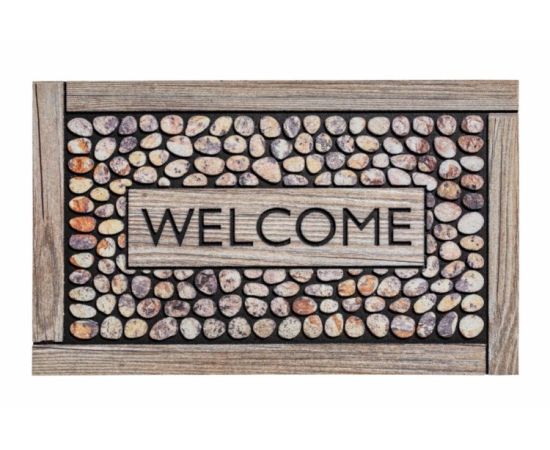 Mat Hamat Residence Welcome framed pebbles 45x75 cm