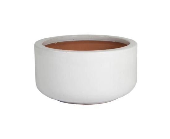 Горшок керамический Mega Collections Glazed Bowl 31х15см 10л белый