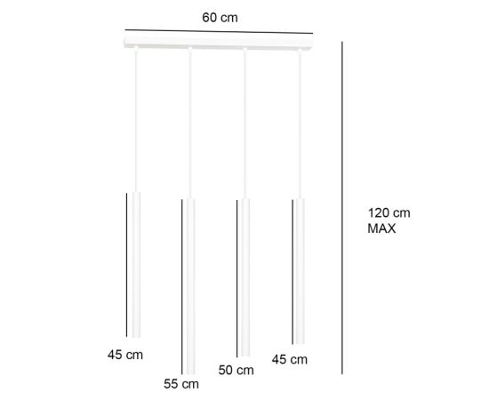 Hanger EMIBIG Selter 4 G9 4x MAX 30W white