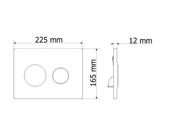 Button Visam Olimpos White EX-230-003