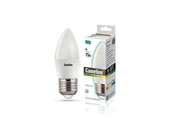 ნათურა ლედ Camelion LED LED8-C35/830/E27 8W