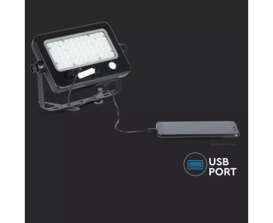 პროჟექტორი მზის პანელით V-TAC LED Solar Floodlight 8674 IP65 4000K 10W