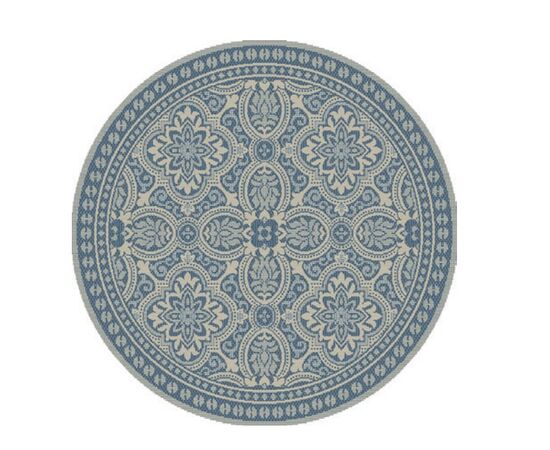 ხალიჩა DCcarpets Terazza 21193 Ivory Silver/Blue R 120X120 სმ