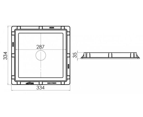 ლიუკი პლასტიკის კვადრატული Torun Plastik 30x30 cm