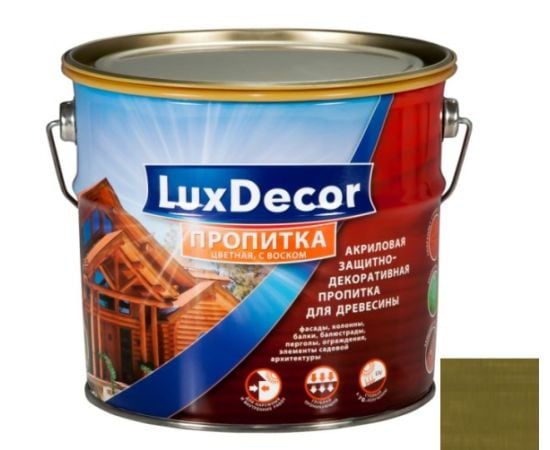 Пропитка LuxDecor plius+ Oливковый 1 л