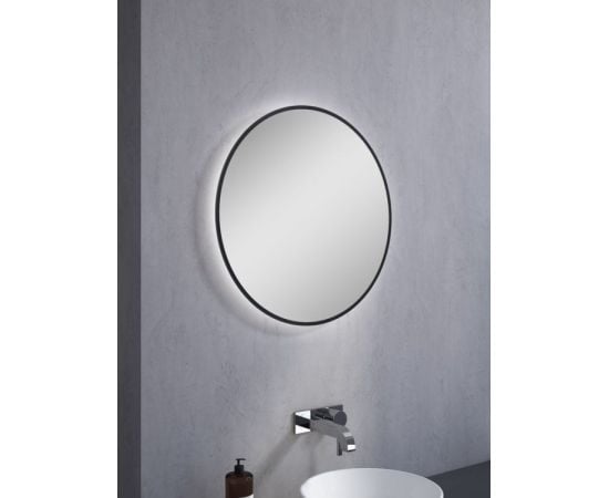 Mirror with LED light Elita 60 black