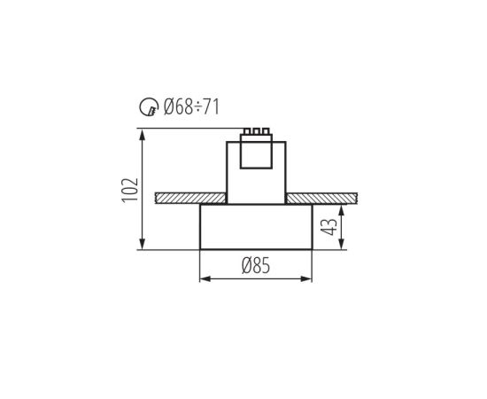 Lamp point KANLUX MINI RITI GX5.3 1x MAX 10W B/W 27577