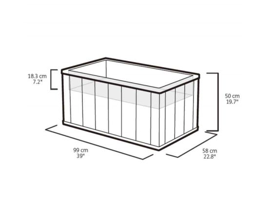 Flower pot Keter Sequoia Medium 58x99x50 cm