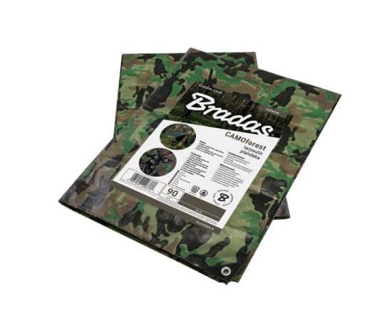 Брезент камуфляжный Bradas CAMOforest 4x6м 90г/м²