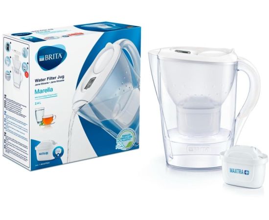 წყლის ფილტრი-დოქი Brita Marella ME4W MXplus CU EMEAO 2,4ლ თეთრი