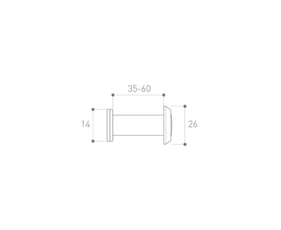 კარის საჭვრეტელი Metal-Bud W14C 14მმ