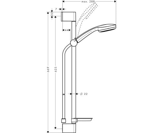 Душевой набор Hansgrohe Monsoon 27335400