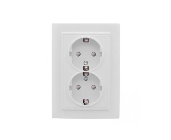 Power socket grounded with curtains EKF ERR16-128-100 2 sectional white