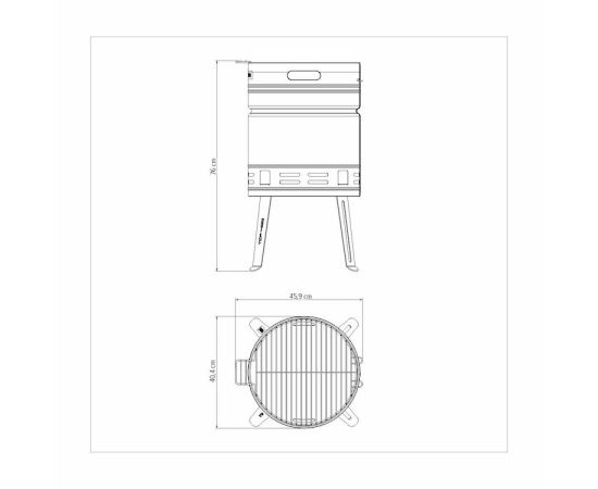 გრილი ნახშირის Tramontina TCP 400