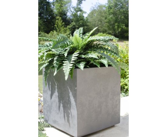 Горшок пластиковый EDA Plastiques POT CARRE BASALT 39,5 x 39,5 x 43,5см 31л