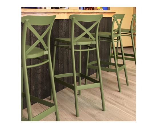 Bar seat green Cross 106x52x45 cm