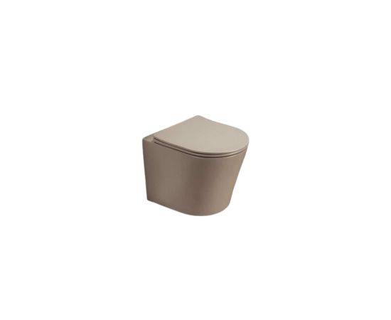 Wall hung toilet Pate B2330MC Rimless Matt Cappuccino