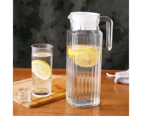 Glass carafe with a plastic lid Luminarc QUADRO 270261 1,3l