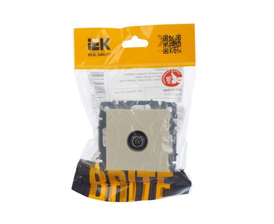 Sockets IEK TV BRITE RTV11-0-BrKr terminal beige