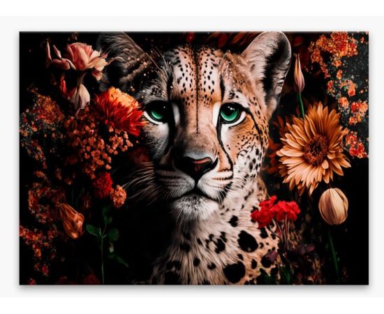 A picture on glass Styler GL450 LEO FLOWER 80X120