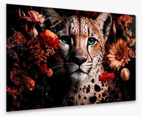 A picture on glass Styler GL450 LEO FLOWER 80X120