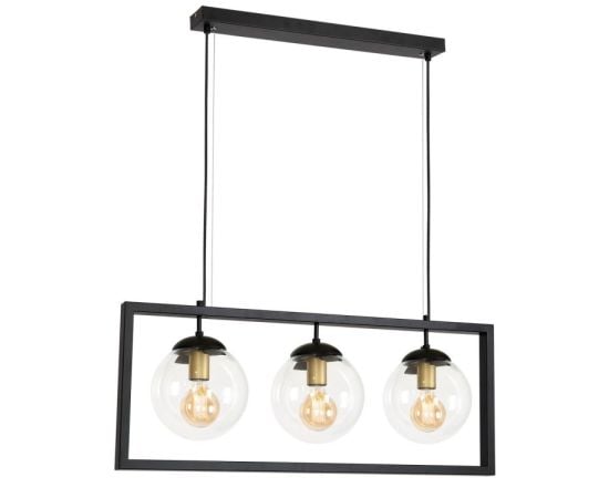 Chandelier LUMINEX Ray 3xE27 60W black 1435