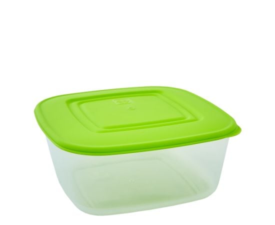 Container for products Aleana square 0.93 l transparent/olive