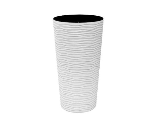 Flower pot plastic Aleana Fusion d22*41,5cm white rose