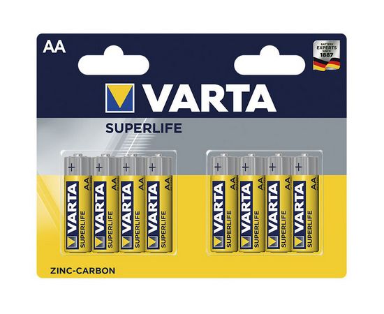 ელემენტი Varta Superlife Zinc-Carbon AA 8 ც