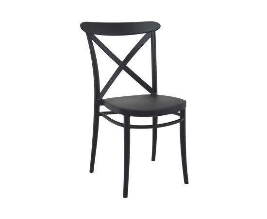 Chair black Cross 87x51x44 cm