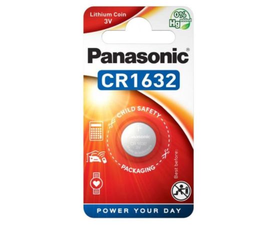 ლითიუმის ელემენტი Panasonic CR1632 3V