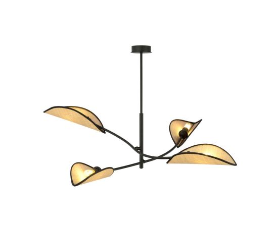 Chandelier EMIBIG LOTUS 4 E14 4x MAX 40W black rattan