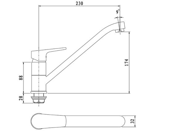 Kitchen faucet REDBLU Origin Balance 790000000