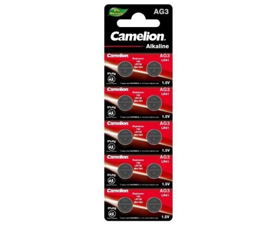 ელემენტი Camelion AG3-BP10 Alkaline LR41 10 ც