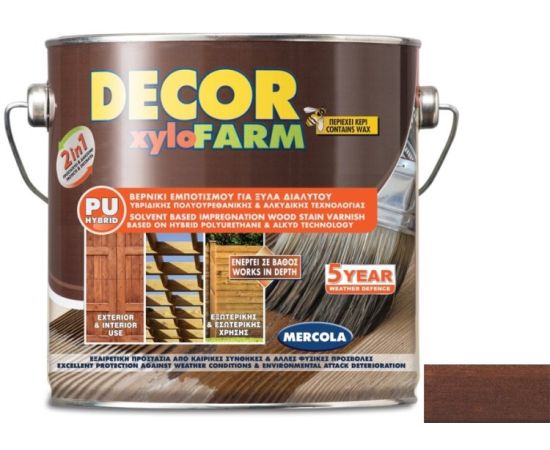 Лак для дерева Evochem Decor Xylofarm Тик 2.5 л