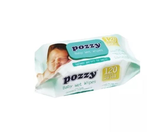 Салфетки влажные детские POZZY 120шт Ромашка