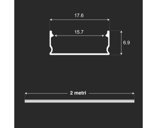 Profile kit V-TAC overhead 10321