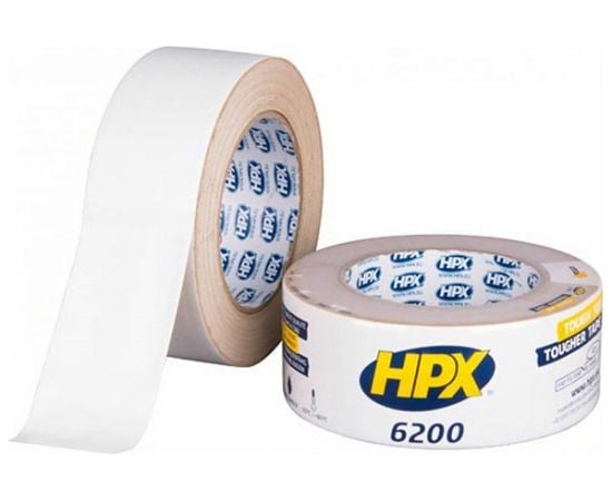 Reinforced tape HPX 6200 CW5025 50 mm 25 m white