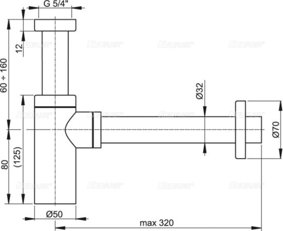 Washbasin siphon Alcadrain A400