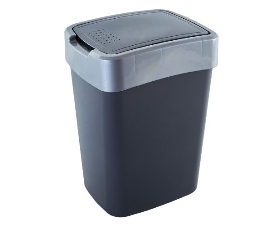 Trash can Aleana "Evro" 45l granite/grey