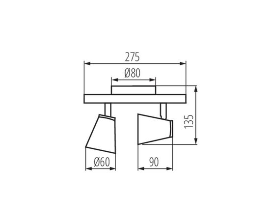 სანათი სპოტი Kanlux ENALI EL-2I B 28763 GU10 2x MAX 35W