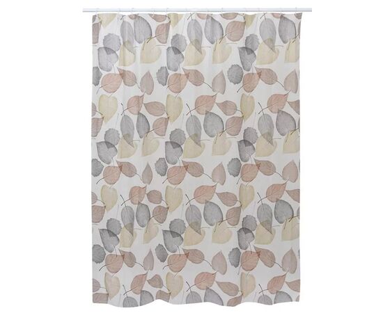 Shower curtain with hooks Bisk Platin Basic Multi 180x200 cm